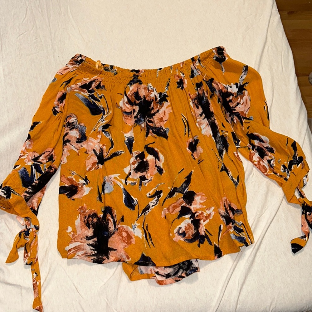 Off the shoulder floral top